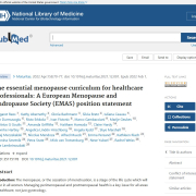 The essential menopause curriculum for healthcare professionals